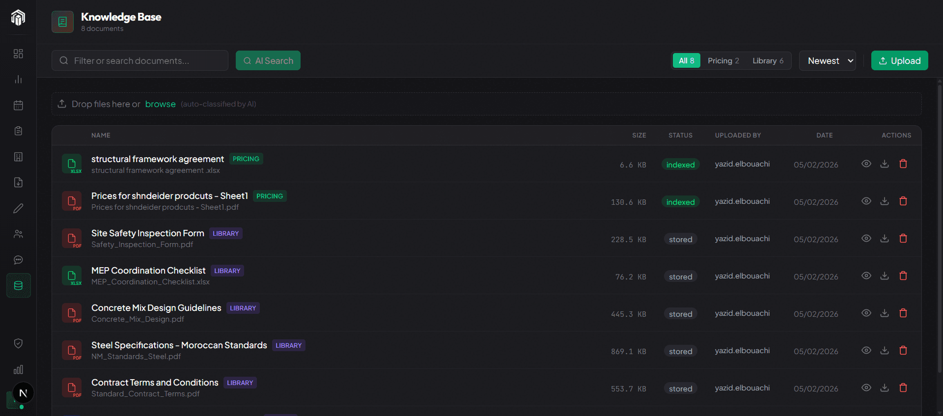 Knowledge base interface